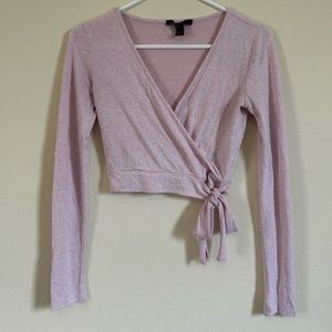 Forever 21 Women’s Pink Long Sleeve Crop. Size S